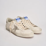 Sneakers uomo Super star bianca e grigia GMF00102 F00535911166 GOLDEN GOOSE 