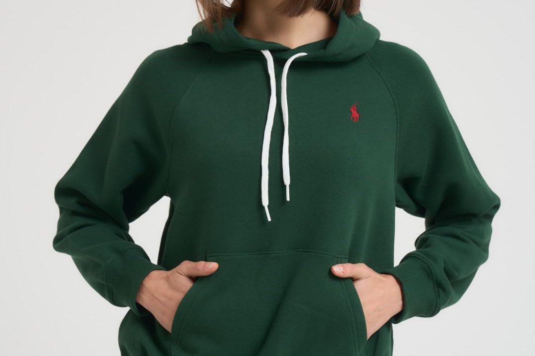 Felpa donna con cappuccio verde 211971698 005 RALPH LAUREN 