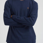 T-shirt uomo blu manica lunga 710760121 003 RALPH LAUREN 