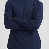T-shirt uomo blu manica lunga 710760121 003 RALPH LAUREN 