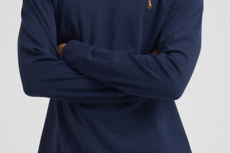 T-shirt uomo blu manica lunga 710760121 003 RALPH LAUREN 