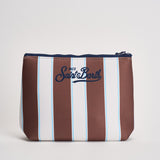 Pochette donna Aline a righe marrone e bianca ALINE 07718L MC2 SAINT BARTH 