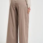 Pantalone donna palazzo sartoriale tortora A04638 01037149 PESERICO 