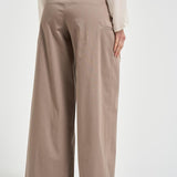 Pantalone donna palazzo sartoriale tortora A04638 01037149 PESERICO 