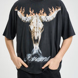 T-shirt uomo con stampa nera 100592 04STAINEDBLACK REPRESENT 