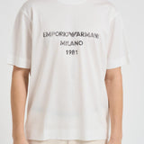 T-shirt con stampa logo effetto vintage bianca EM003466 AF10761U0003 EMPORIO ARMANI 