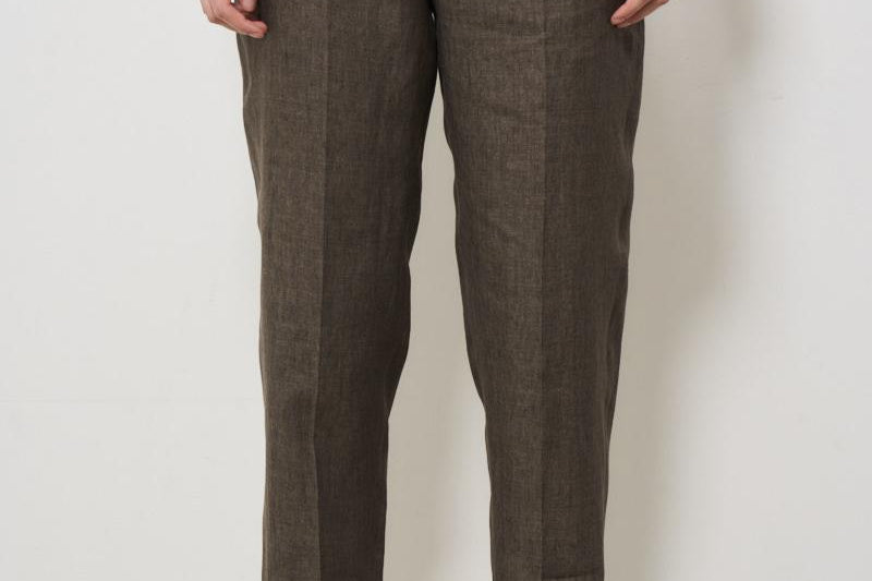 Pantalone donna marrone melange ALICEL LM104BROWN BERWICH 