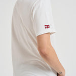 T-shirt uomo girocollo panna con ricamo ARNOTTWM SOL10EMB MC2 SAINT BARTH 