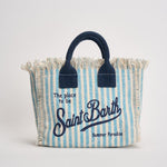Borsa donna Vanity Mini a righe celeste VANITYMINI 03449L MC2 SAINT BARTH 