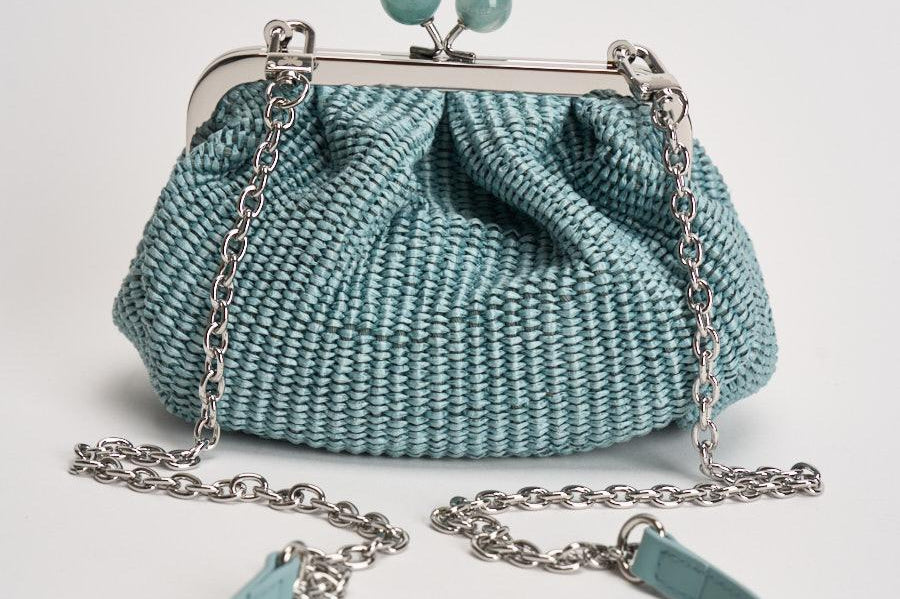 Clutch donna Pasticcino Bag small celeste PALMAS 001 MAX MARA 