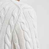 Maglia uomo a trecce bianca 710775885 033 RALPH LAUREN 