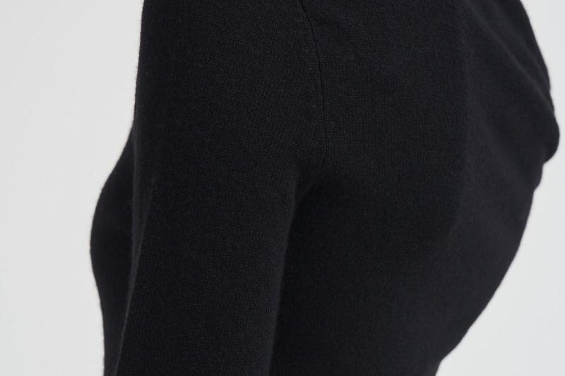 Abito donna lungo con collo alto nero 2025346 BLACK LISA YANG 