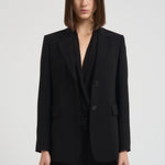 Blazer donna monopetto in cady nero LINZ 001 MAX MARA STUDIO 