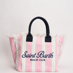 Borsa donna Vanity a righe rosa e bianca VANITY 02598L MC2 SAINT BARTH 