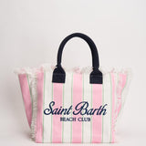 Borsa donna Vanity a righe rosa e bianca VANITY 02598L MC2 SAINT BARTH 