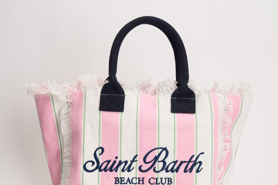 Borsa donna Vanity a righe rosa e bianca VANITY 02598L MC2 SAINT BARTH 