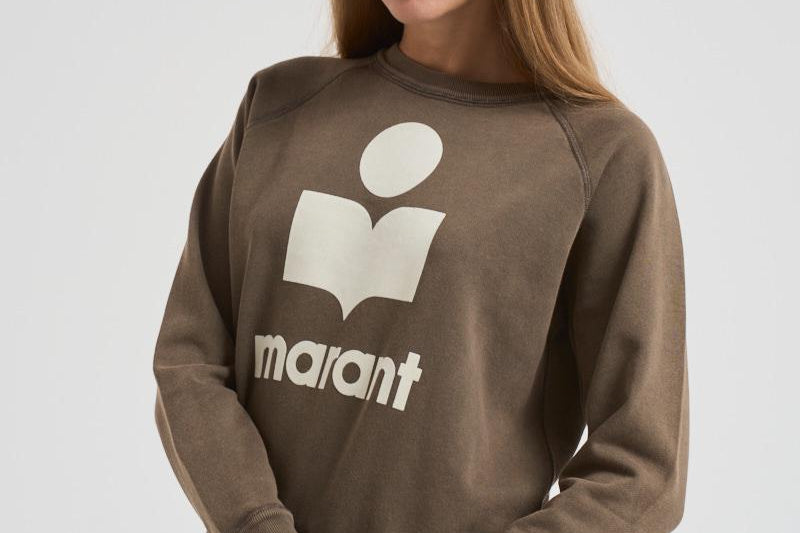 Felpa donna Millyny tortora SW0160FA C3M07EDBEC MARANT ETOILE 
