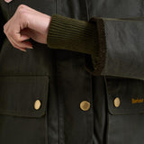 Giacca donna Beadnell Waxed verde scuro e rosa LWX1403 OL99 BARBOUR 
