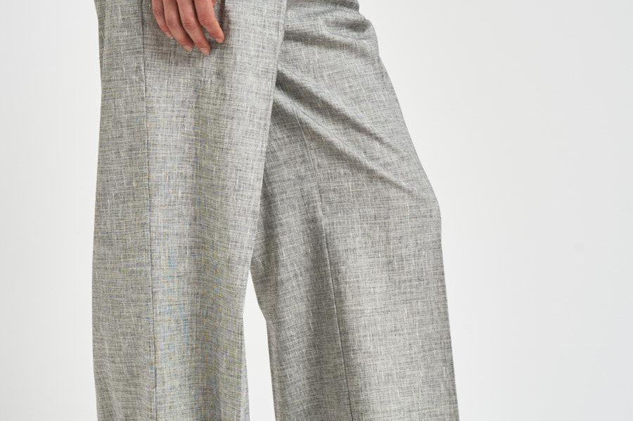 Pantalone donna palazzo grigio mélange 106918 A3ASZZ2 PINKO 