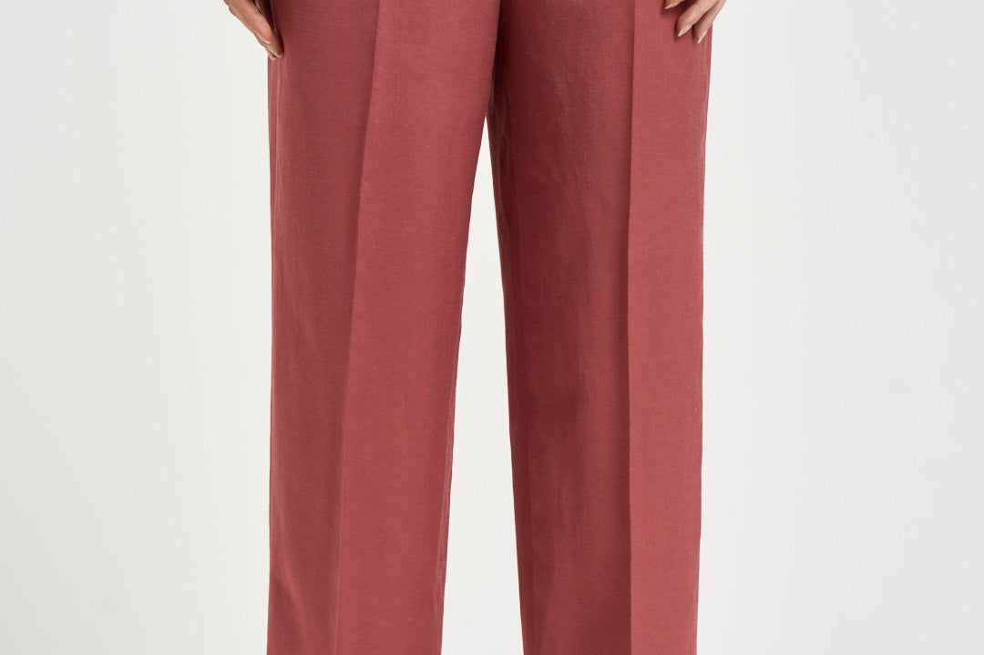 Pantaloni donna dritto rosso mattone A04210D 01926124 PESERICO 