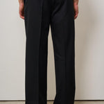 Pantalone uomo dritto nero BP165 PL127BL DROLE DE MONSIEUR 