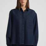 Camicia over in denim donna AZ01V86 BLU NINE IN THE MORNING 