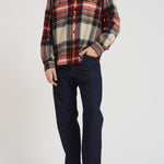 Camicia uomo in flanella a quadri rossa 710981126 001 RALPH LAUREN 