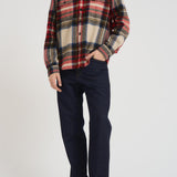 Camicia uomo in flanella a quadri rossa 710981126 001 RALPH LAUREN 