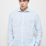 Camicia uomo celeste X66TNW UB1 ACCADEMIE TESSILI 