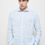 Camicia uomo celeste X66TNW UB1 ACCADEMIE TESSILI 