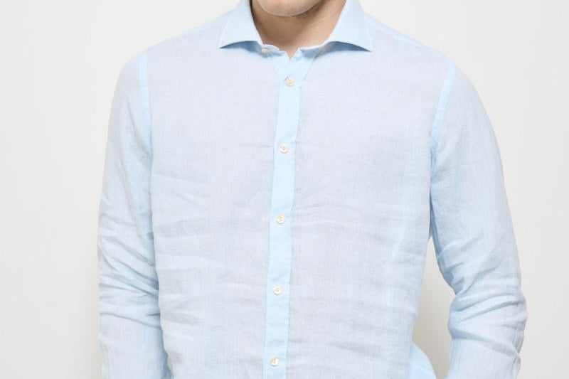 Camicia uomo celeste X66TNW UB1 ACCADEMIE TESSILI 