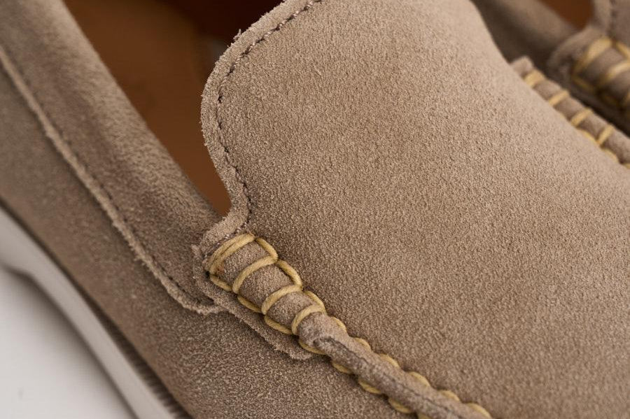 Mocassino uomo in suede beige 803932196 001 RALPH LAUREN 