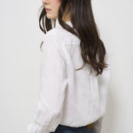 Camicia donna in lino bianco ottico 211970730 001 RALPH LAUREN 