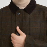 Giubbotto uomo Bedale in lana check marrone MWO0288 OL91 BARBOUR 