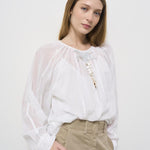 Camicia donna bianca Bohemian 13534 BIANCO0002 FORTE FORTE 