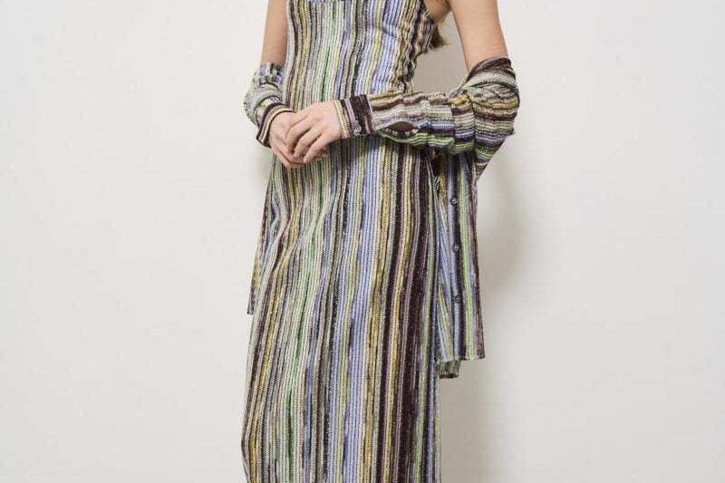 Abito donna lungo a righe multicolor DS25SG1S BR002HSM9KS MISSONI 