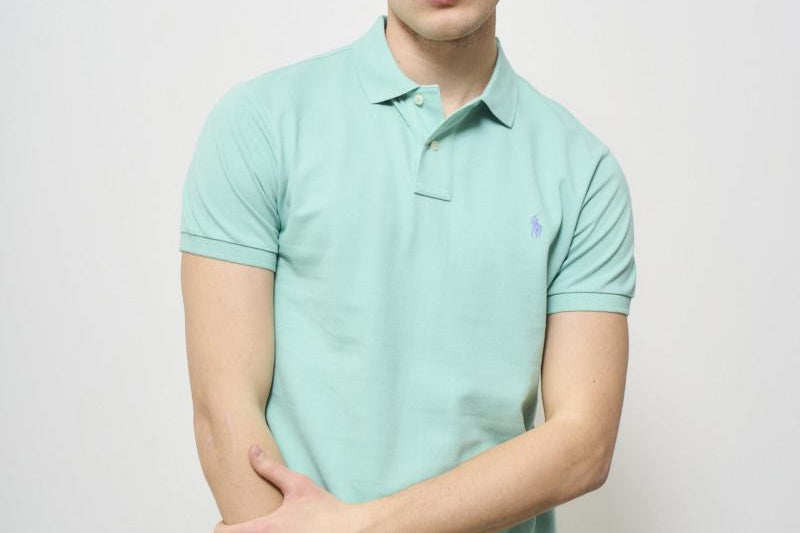 Polo uomo verde acqua 710536856 451 RALPH LAUREN 