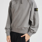 Felpa uomo con cappuccio grigia 6100023 S0A20V006B STONE ISLAND 