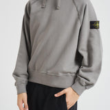 Felpa uomo con cappuccio grigia 6100023 S0A20V006B STONE ISLAND 