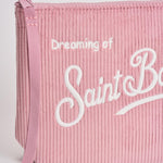Pochette donna Aline Corduroy in velluto rosa ALINE COURD21 MC2 SAINT BARTH 