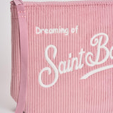 Pochette donna Aline Corduroy in velluto rosa ALINE COURD21 MC2 SAINT BARTH 