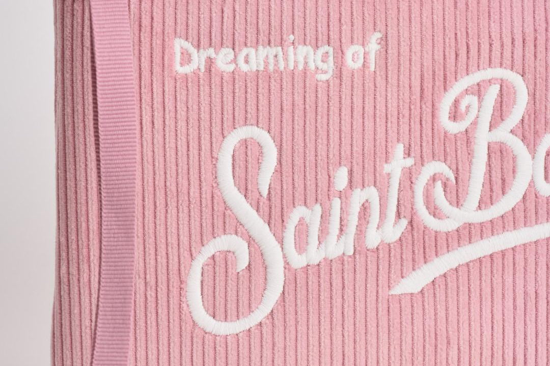 Pochette donna Aline Corduroy in velluto rosa ALINE COURD21 MC2 SAINT BARTH 