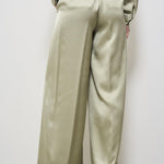 Pantaloni donna in raso salvia P04052 6638035 PESERICO 