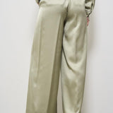 Pantaloni donna in raso salvia P04052 6638035 PESERICO 