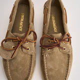 Mocassino donna Portland da barca in suede taupe 77131JW AF0 SEBAGO 