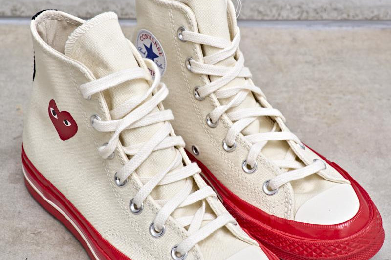 Converse x Comme des Garçons PLAY Chuck 70 High Red Sole K124 OFFWHITE COMME DES GARCON PLAY 
