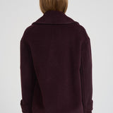 Cappotto in alpaca e lana donna SHEILA E30004BORDEAUX TAGLIATORE 