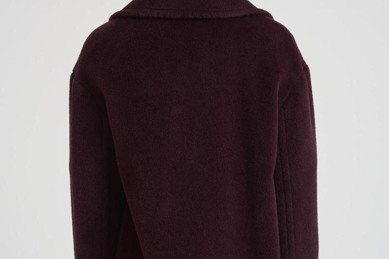 Cappotto in alpaca e lana donna SHEILA E30004BORDEAUX TAGLIATORE 