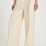 Pantalone donna gamba larga avorio 106918 A2W6C00 PINKO 