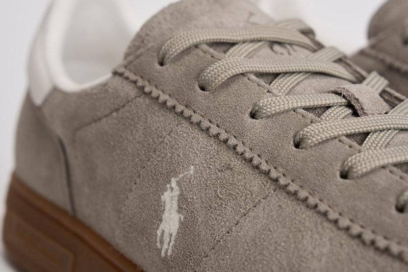 Sneakers uomo in suede grigie 809978008 002 RALPH LAUREN 